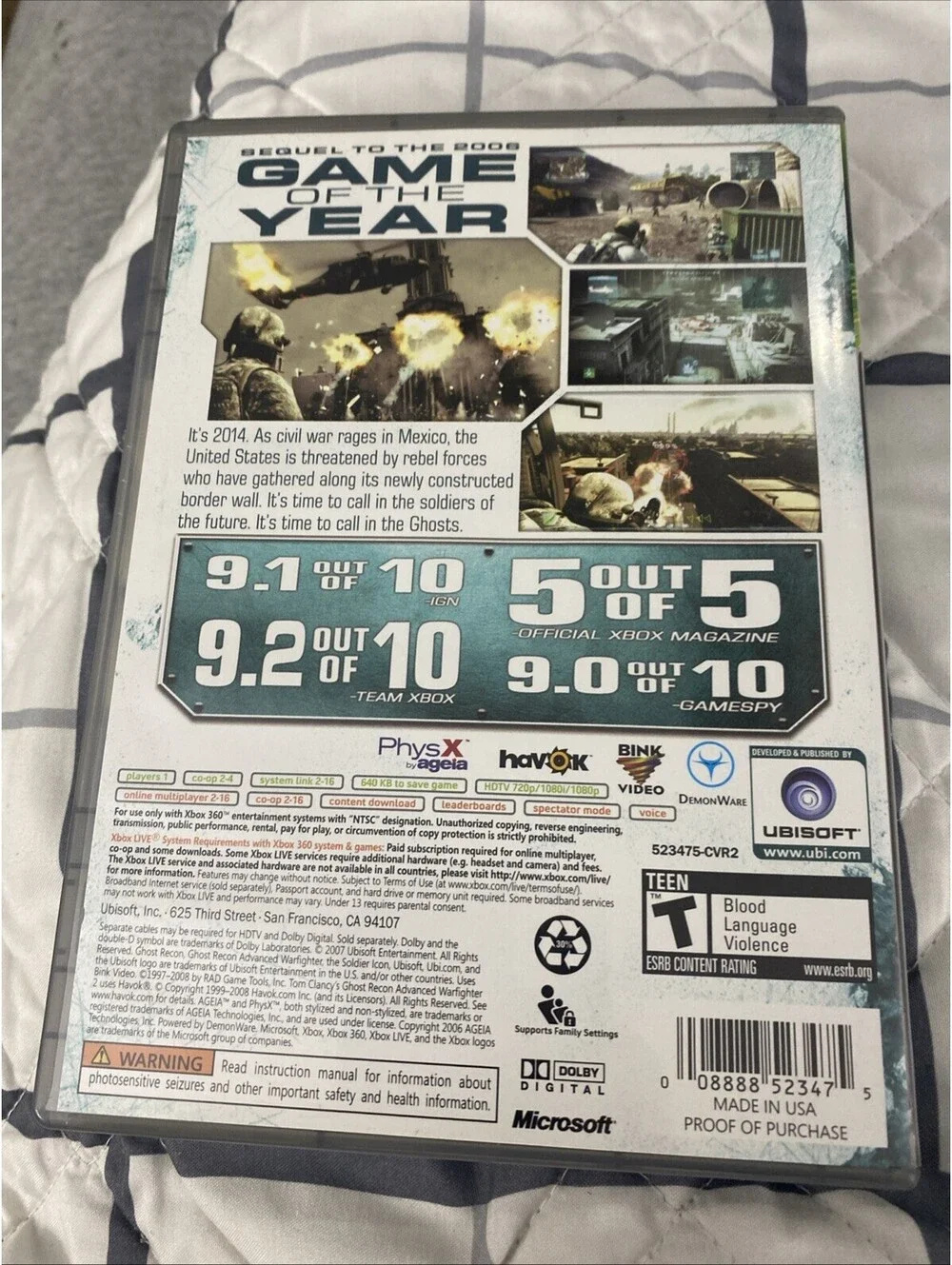 Tom Clancy's Ghost Recon Advanced Warfighter 2 Xbox 360 CIB